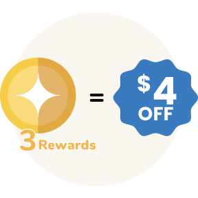 3 rewards = $4 Off