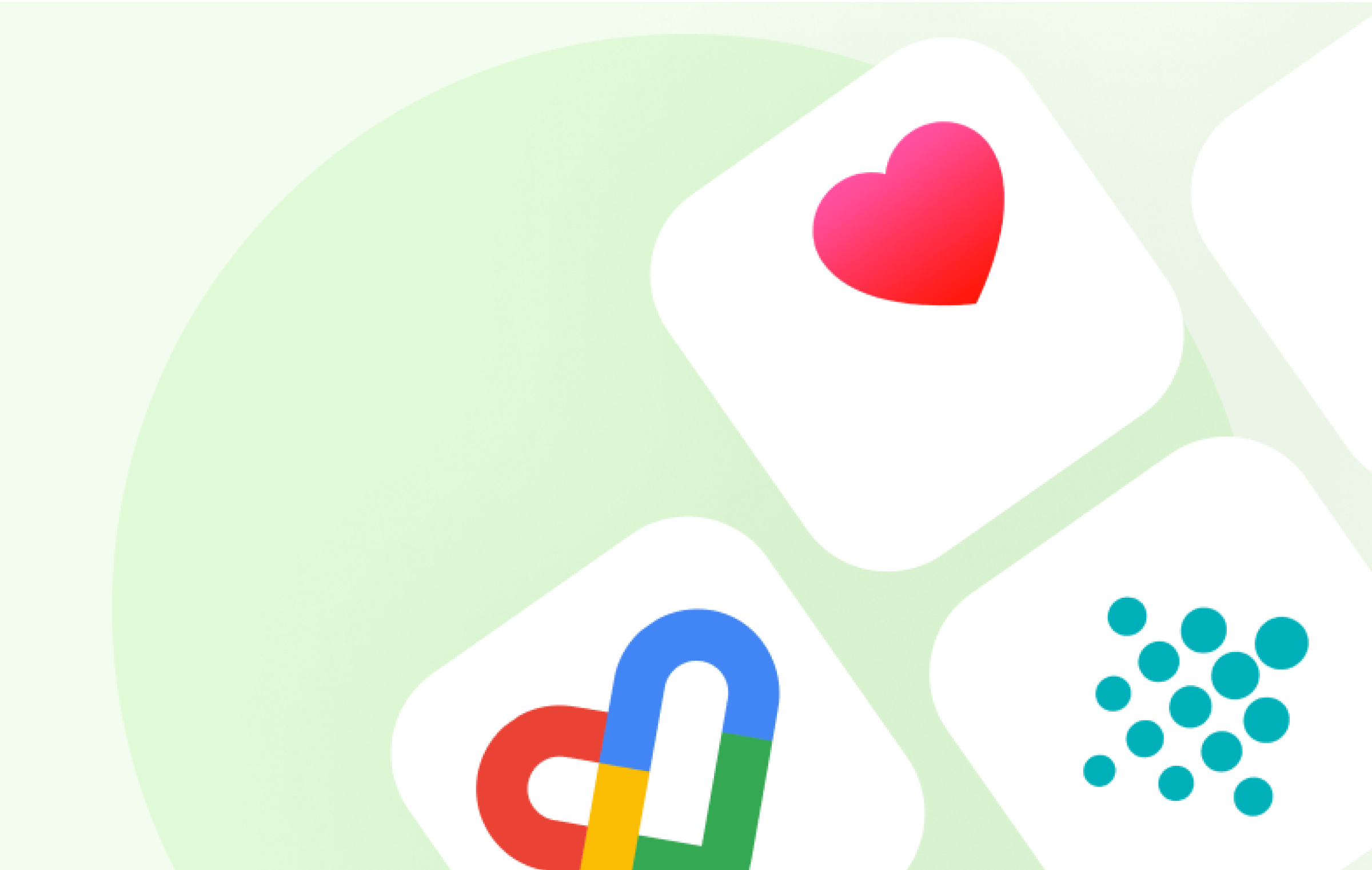 Illustration of apps icons that are related to health